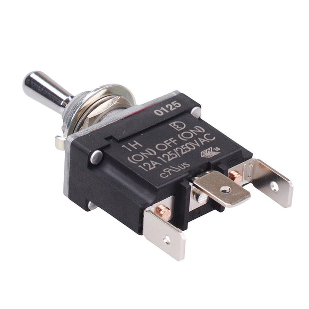 (On)-Off-(On) Momentary Sealed 12mm Toggle Switch SPDT 12A IP68