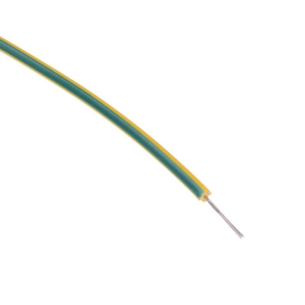 Yellow / Green UL1015 26AWG 7/0.16mm Tinned Copper Stranded Wire (price per metre)