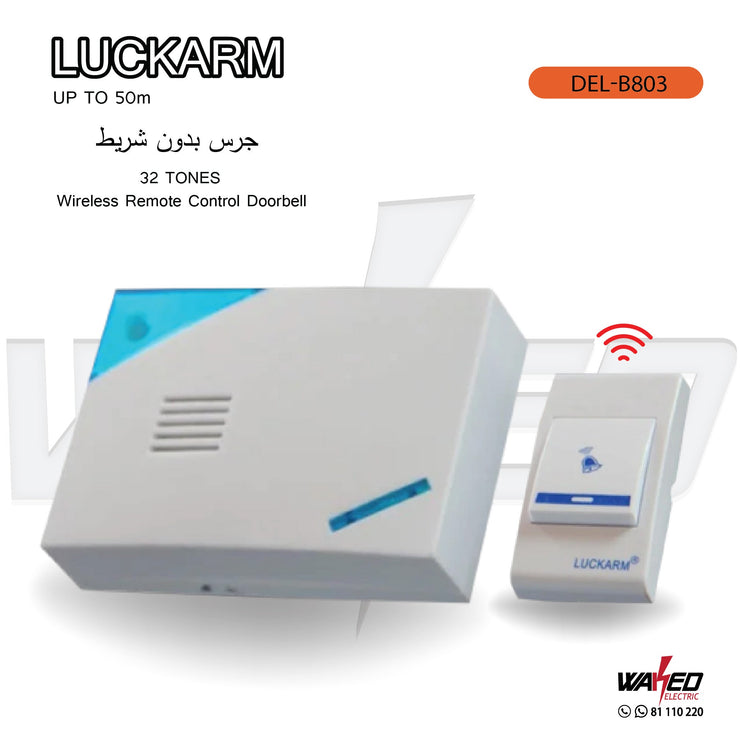 Wireless Doorbell - 32 Tones  - Up To 50m
