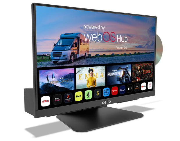 19″ Smart WebOS 12-Volt TV with DVD & Perfect Pitch Sound (EU)