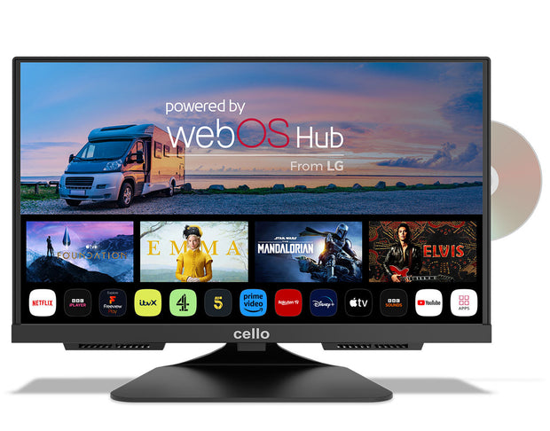 19″ Smart WebOS 12-Volt TV with DVD & Perfect Pitch Sound (EU)