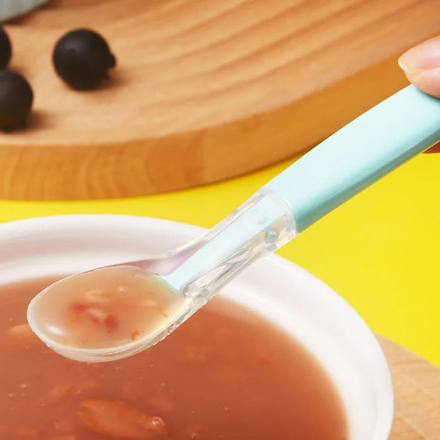 2-in-1 Silicone Baby Spoon – Soft & Safe Feeding Tool