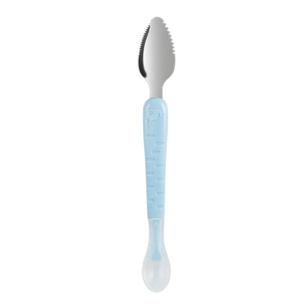 2-in-1 Silicone Baby Spoon – Soft & Safe Feeding Tool