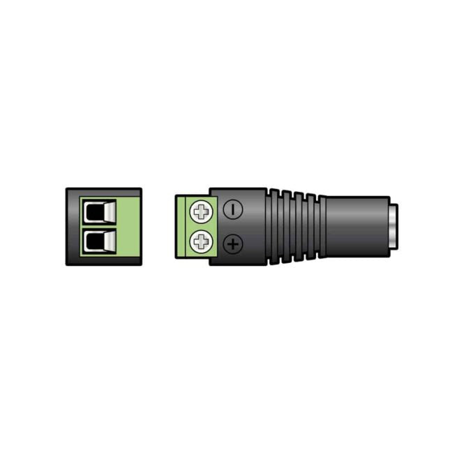 2.5mm x 5.5mm Female DC Connector Socket with Screw Terminals