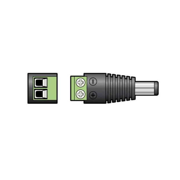2.5mm x 5.5mm Male DC Connector Plug with Screw Terminals