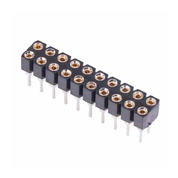 20-Pin Double Row Turned Pin Socket Connector 2.54mm
