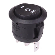 (On)-Off-(On) Momentary Round 20mm Rocker Switch 16A SPDT R13-112I-02