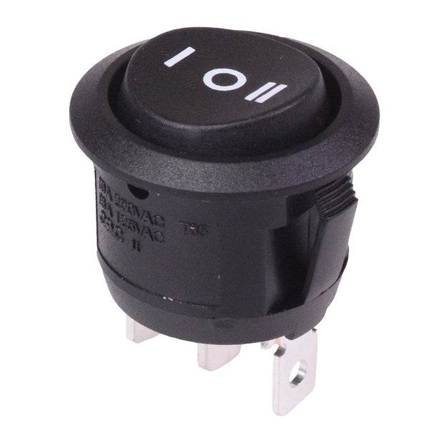 (On)-Off-(On) Momentary Round 20mm Rocker Switch 16A SPDT R13-112I-02