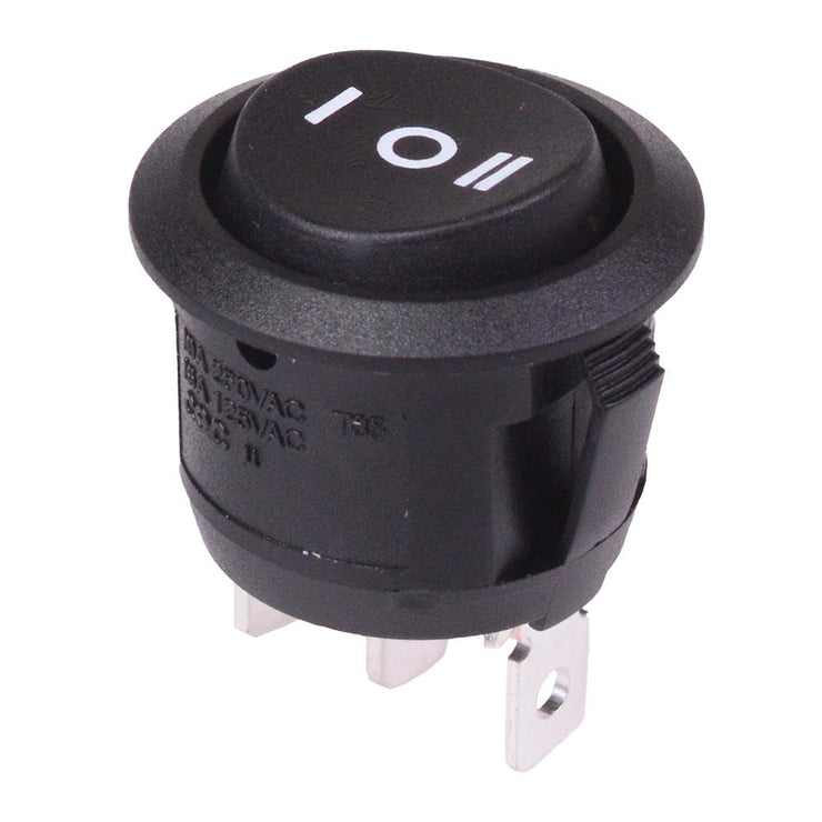 (On)-Off-(On) Momentary Round 20mm Rocker Switch 16A SPDT R13-112I-02