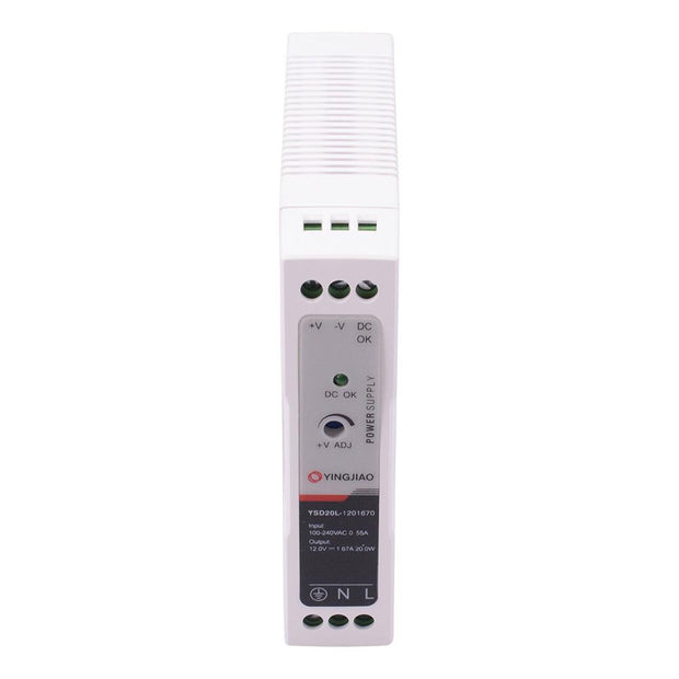 12VDC 20W Slim DIN Rail Power Supply