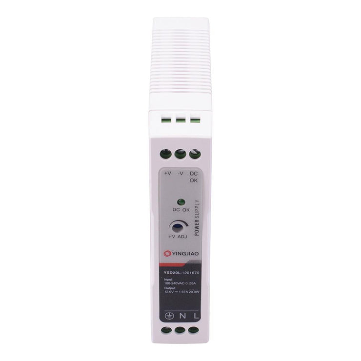 12VDC 20W Slim DIN Rail Power Supply
