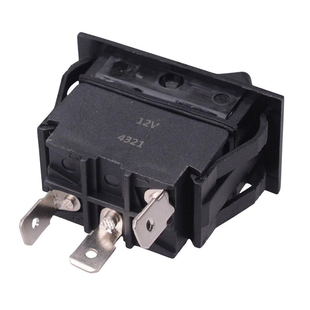 Yellow 12V LED Rectangle Rocker Switch SPST 20A R13-220BA-01