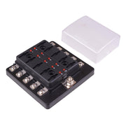 10 Way Standard Blade Fuse Box with LED Indication M4 Screws 100A R3-76-07-3L110