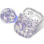 HongHushop Diamond Airpods Case Cover Compatible with Apple AirPods 1&2 Bling Handmade Rhinestone Protective Charging Cases for Apple Airpods Airpods 2 and 1 (Rose gold)