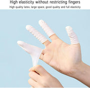 200 Count Latex Finger Cots, Disposable Fingertips Protector Finger Covers, Medium Anti Static Rubber Fingertip Protective Finger Cots for Electronic Repair, Handmade Apply