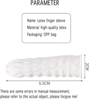 200 Count Latex Finger Cots, Disposable Fingertips Protector Finger Covers, Medium Anti Static Rubber Fingertip Protective Finger Cots for Electronic Repair, Handmade Apply