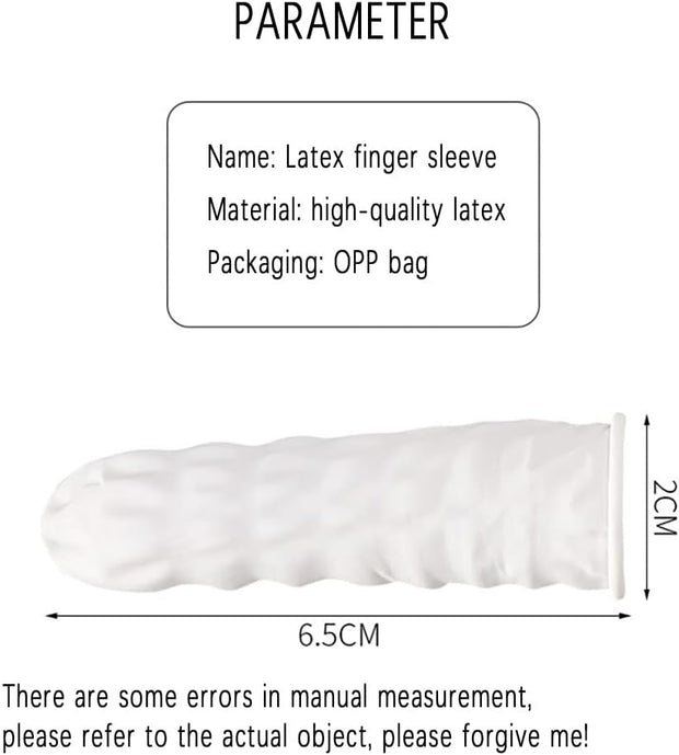 200 Count Latex Finger Cots, Disposable Fingertips Protector Finger Covers, Medium Anti Static Rubber Fingertip Protective Finger Cots for Electronic Repair, Handmade Apply