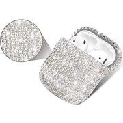 HongHushop Diamond Airpods Case Cover Compatible with Apple AirPods 1&2 Bling Handmade Rhinestone Protective Charging Cases for Apple Airpods Airpods 2 and 1 (Rose gold)