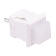 White On-Off Latching Square Push Button Switch SPST 6A