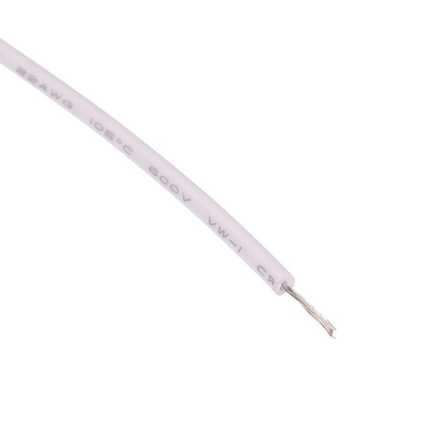 White 22AWG 17/0.16mm Stranded Wire (price per metre)