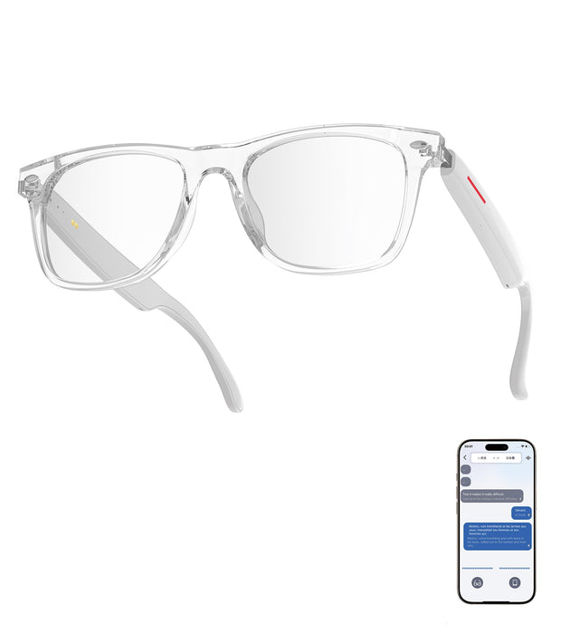 Smart Glasses for Men and Women, Open Ear Bluetooth Audio Glasses, Sunglasses Built in Mic & Speakers, Blue Light Filter & UV Pretection Polarized Lenses, IP65 Waterproof Bluetooth Glasses, E13 06