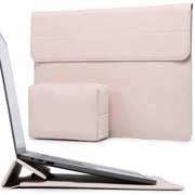HYZUO 13 Inch Laptop Sleeve Case with Stand for 2025-2018 MacBook Air 13 M4 M3 M2 M1, 2025-2016 MacBook Pro 13 M2 M1, 13" iPad Pro/Air, Surface Pro 11/10/9, XPS 13, with Pouch, Beige