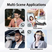 Smart Glasses for Men and Women, Open Ear Bluetooth Audio Glasses, Sunglasses Built in Mic & Speakers, Blue Light Filter & UV Pretection Polarized Lenses, IP65 Waterproof Bluetooth Glasses, E13 06