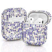 HongHushop Diamond Airpods Case Cover Compatible with Apple AirPods 1&2 Bling Handmade Rhinestone Protective Charging Cases for Apple Airpods Airpods 2 and 1 (Rose gold)