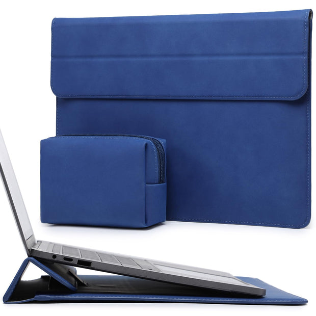 HYZUO 13 Inch Laptop Sleeve Case with Stand for 2025-2018 MacBook Air 13 M4 M3 M2 M1, 2025-2016 MacBook Pro 13 M2 M1, 13" iPad Pro/Air, Surface Pro 11/10/9, XPS 13, with Pouch, Beige