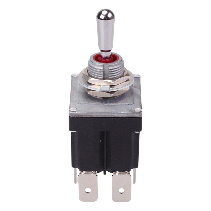 (On)-Off-(On) Momentary Sealed 12mm Toggle Switch DPDT 12A IP68