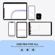 Samsung Pen, Capacitive Disc Tip Pencil & Magnetic Cap Stylus Compatible with All Touch Screens, Pens for iPad pro/iPad 6/7/8th/iPhone, Samsung Galaxy s Ultra Pen, Chromebook,Touch Pad (White)
