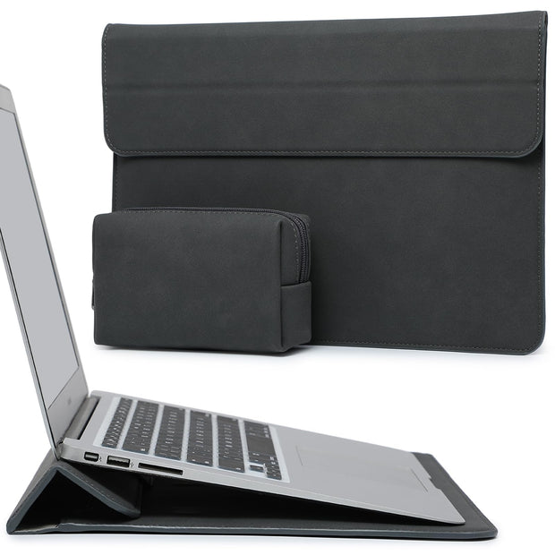 HYZUO 13 Inch Laptop Sleeve Case with Stand for 2025-2018 MacBook Air 13 M4 M3 M2 M1, 2025-2016 MacBook Pro 13 M2 M1, 13" iPad Pro/Air, Surface Pro 11/10/9, XPS 13, with Pouch, Beige