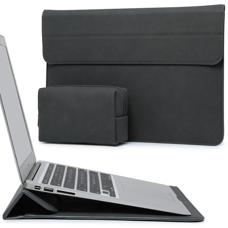 HYZUO 13 Inch Laptop Sleeve Case with Stand for 2025-2018 MacBook Air 13 M4 M3 M2 M1, 2025-2016 MacBook Pro 13 M2 M1, 13" iPad Pro/Air, Surface Pro 11/10/9, XPS 13, with Pouch, Beige