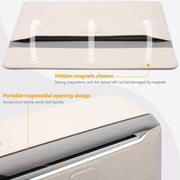 HYZUO 13 Inch Laptop Sleeve Case with Stand for 2025-2018 MacBook Air 13 M4 M3 M2 M1, 2025-2016 MacBook Pro 13 M2 M1, 13" iPad Pro/Air, Surface Pro 11/10/9, XPS 13, with Pouch, Beige