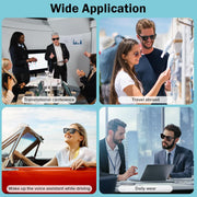 Fagalil Smart Glasses, AI Bluetooth Sunglasses for Men Women with Real-Time Translation and Voice Assistant Open Ear Smart Sunglasses with Blue Light Filter and UV Pretection Polarized Lenses