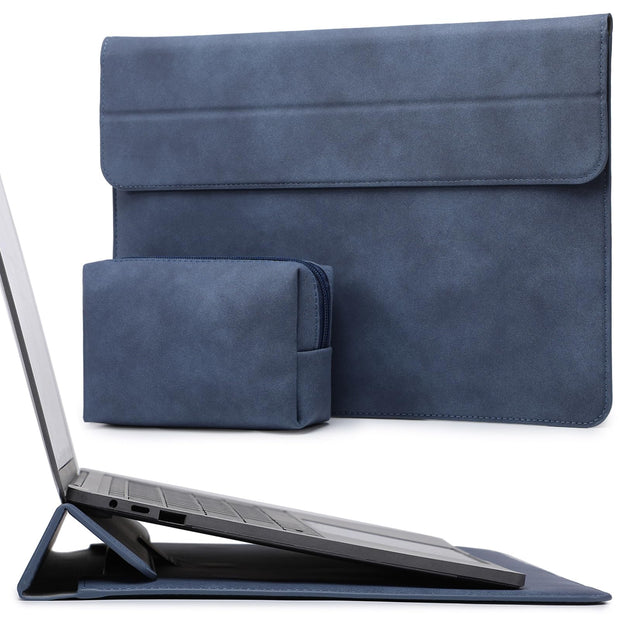 HYZUO 13 Inch Laptop Sleeve Case with Stand for 2025-2018 MacBook Air 13 M4 M3 M2 M1, 2025-2016 MacBook Pro 13 M2 M1, 13" iPad Pro/Air, Surface Pro 11/10/9, XPS 13, with Pouch, Beige