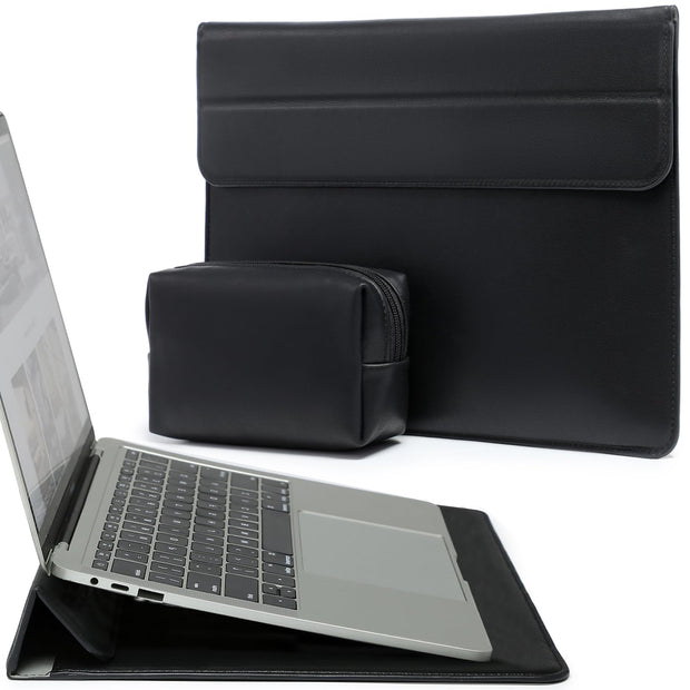 HYZUO 13 Inch Laptop Sleeve Case with Stand for 2025-2018 MacBook Air 13 M4 M3 M2 M1, 2025-2016 MacBook Pro 13 M2 M1, 13" iPad Pro/Air, Surface Pro 11/10/9, XPS 13, with Pouch, Beige