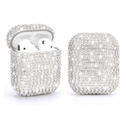 HongHushop Diamond Airpods Case Cover Compatible with Apple AirPods 1&2 Bling Handmade Rhinestone Protective Charging Cases for Apple Airpods Airpods 2 and 1 (Rose gold)