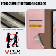 HUOUH for Samsung Galaxy A36 Wallet case with RFID Blocking PU Leather,Flip Folio Book covers,Credit Card Holder Shockproof Phone case Women Men for Samsung A36 case Rose Gold