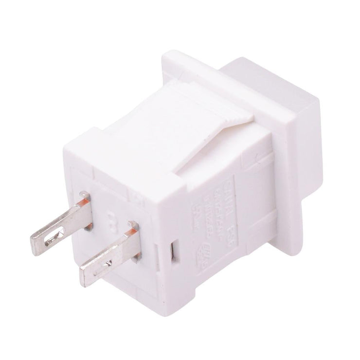 White On-Off Latching Square Push Button Switch SPST 6A