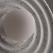 Wall Lamp Rippled Resin Round Shade Gentle Glow for Modern Spaces