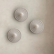 Wall Lamp Rippled Resin Round Shade Gentle Glow for Modern Spaces