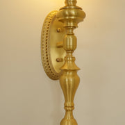 Wall Lamp Sculpted Brass Body Globe Shade Classic Elegant Statement