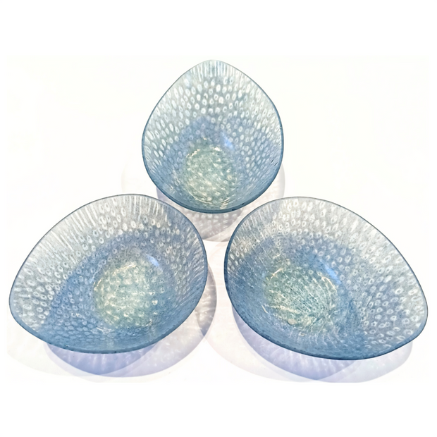 'Fire & Ice' - Delicate Tealight Bowl - Handcrafted Kiln Formed Glass Bowl