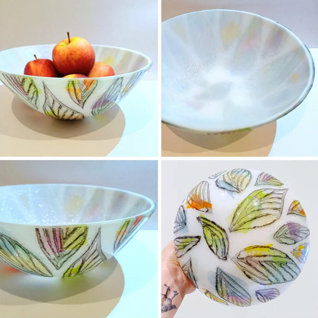 'Bloom l' - Handcrafted Kiln Formed Glass Bowl