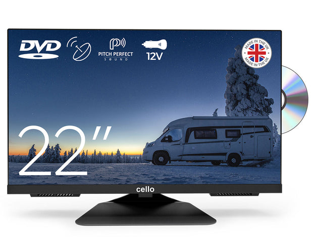 22″ Traveller 12-Volt Full HD TV with DVD Player & Satellite Tuner (EU)