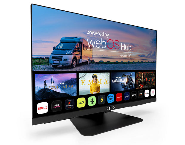 22″ Smart WebOS 12-Volt TV with DVD & Perfect Pitch Sound (EU)