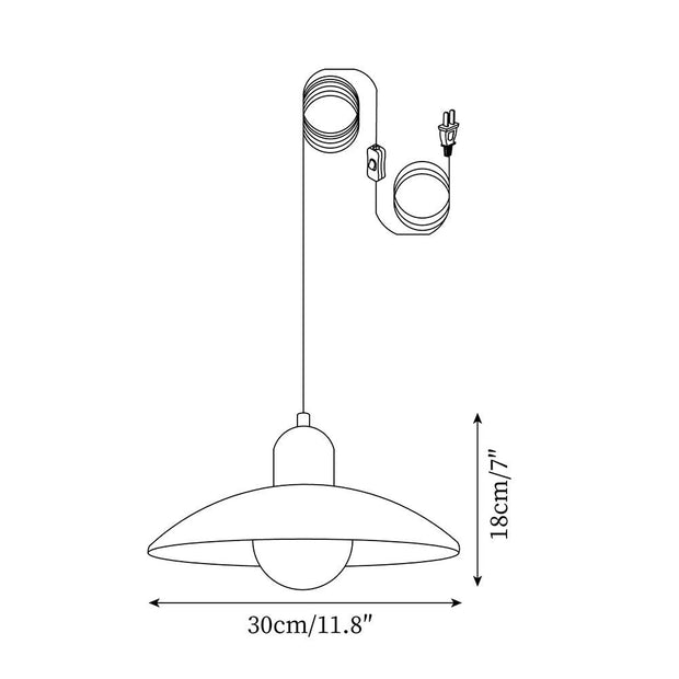 Woodora Plug-In Pendant Light