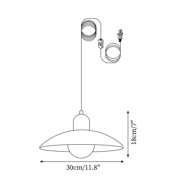 Woodora Plug-In Pendant Light