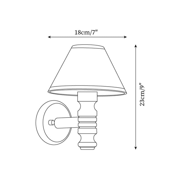 Wall Lamp with Cartoon Fabric Shade and Metal Arm Kids Room